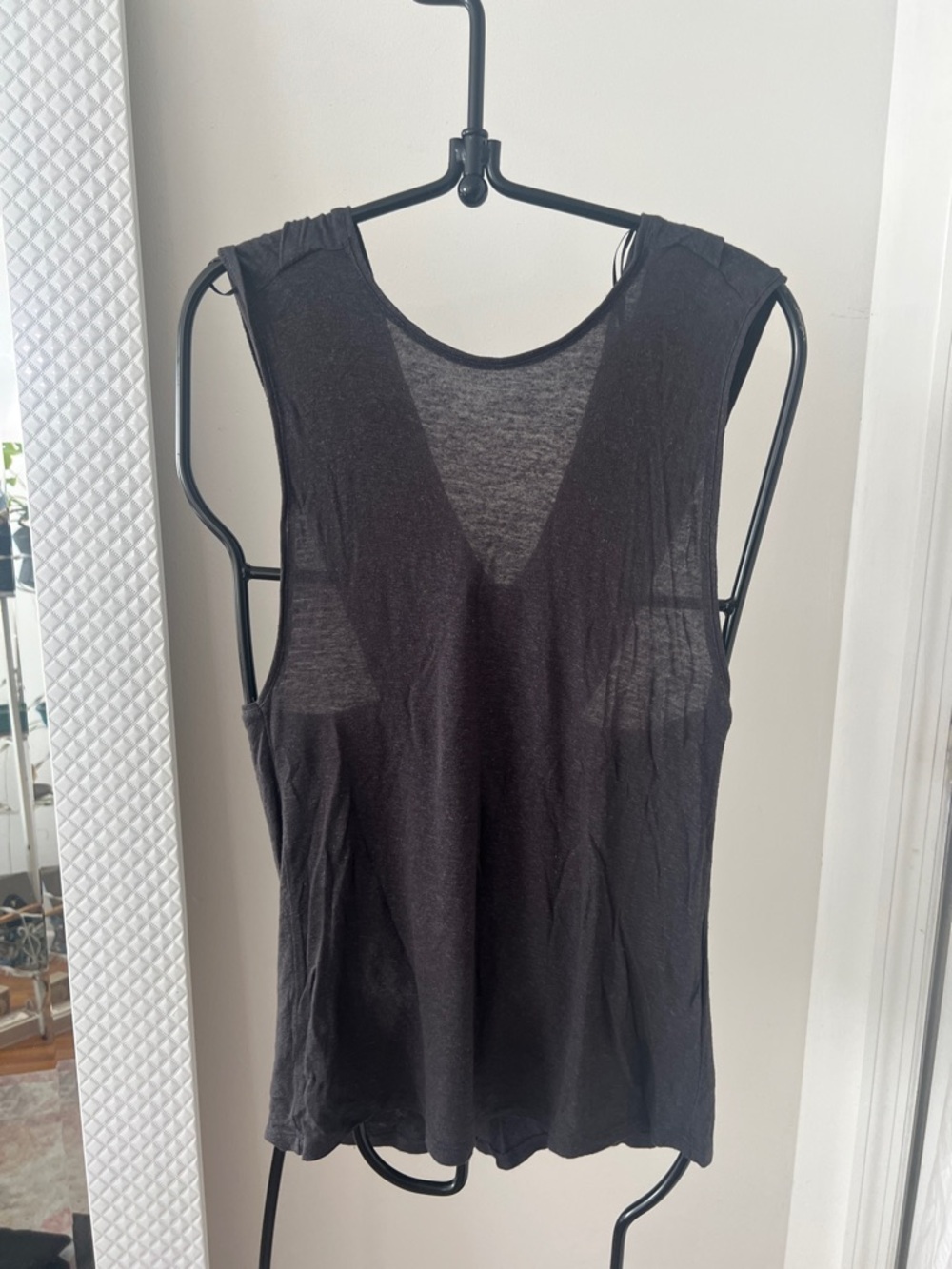 Zara Black Crossed back sleeveless Tank Top